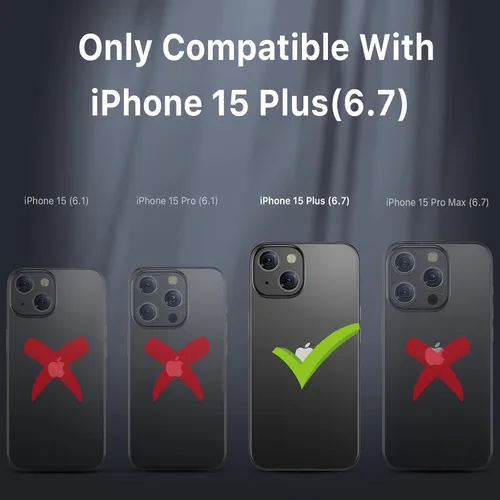 Vista 9 de MYBAT PRO Maverick Series - Funda para iPhone 15 Plus, protección militar resistente contra caídas, compatible con MagSafe, protector de pantalla