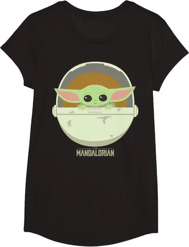 Vista 3 de Star Wars The Mandalorian The Child Bassinet - Camiseta con retrato Negro