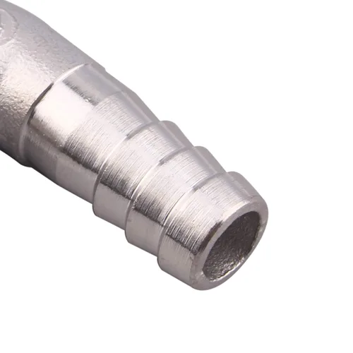 Vista 4 de Púa de manguera de 1/2 pulgada x 1/2 pulgada macho NPT acero inoxidable codo de 90 grados rosca de púas accesorio de tubería (paquete de 2)