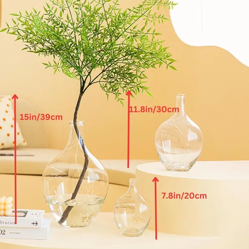 Vista 3 de Jarrón grande de vidrio transparente para globos, jarrones altos para centros de mesa, decoración del hogar, jarrón moderno para boda, fiesta, sala