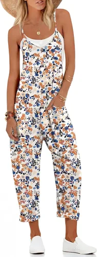 Vista 28 de Ekouaer Overol sin mangas para mujer, overol casual de verano 2-Verde Armada (ArmyGreen)