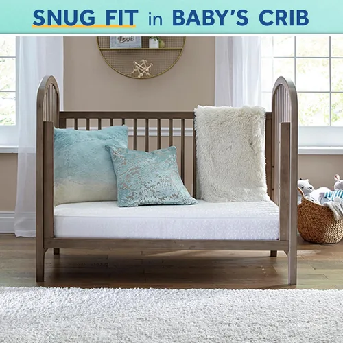 Vista 11 de Sealy OptiCool - Colchón prémium para cuna de bebé y cama infantil, colchón hipoalergénico y transpirable, colchón de espuma viscoelástica