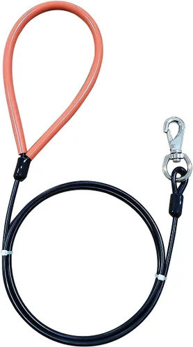 Vista 7 de Correa de perro resistente, correa de metal a prueba de mordidas para perros grandes (hasta 250 libras), correas de perro de cuerda de alambre de 5