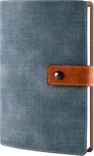 Vista 13 de CAGIE Carpeta A5 con 6 anillas rellenable, cuaderno de cuero encuadernado en espiral para planificador de negocios, organizador personal, cuadernos