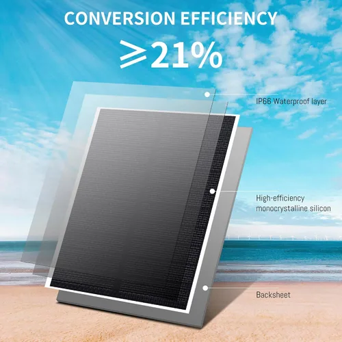 Vista 2 de Panel solar de 2 W, cargador solar de batería para teléfono móvil con puerto USB-C, cable de conector para iPhone, aplicación de emergencia al aire