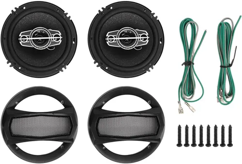 Vista 6 de 1 par de altavoces coaxiales del coche 6in altavoces 350W alta potencia negro para la actualización del automóvil