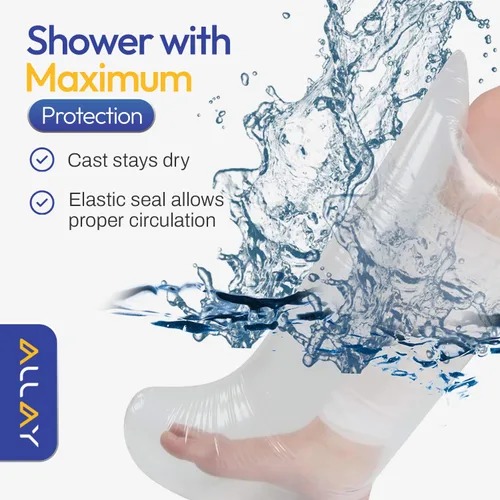 Vista 2 de ALLAY Fundas de fundición para patas de ducha – 2 piezas de cubiertas de pierna para ducha – Cubierta de ducha fundida de sellado hermético
