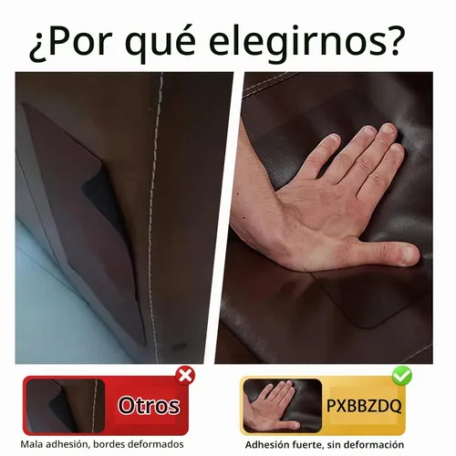 Vista 4 de PXBBZDQ Parche de reparación de cuero autoadhesivo de 15.7 x 59 pulgadas, calcomanías de cuero para asientos de automóvil, tela de piel sintética