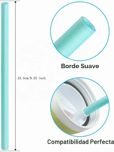 Vista 3 de Pajitas de repuesto compatibles con botella de agua Owala FreeSip de 40 onzas, apta para Bubba Trailblazer, botella de vacío radiante de 40 onzas