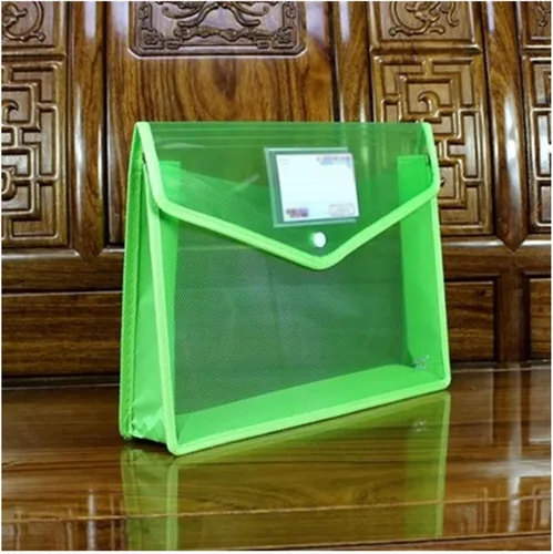 Vista 13 de Carpeta de archivos A4, bolsa transparente de creatividad tridimensional, resistente al agua, bolsa de información, bolsa de tela, bolsillo lateral