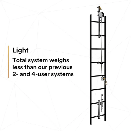 Vista 14 de 3M DBI-SALA Lad-Saf Cable Sistema de Seguridad Vertical 6119020, Acero Inoxidable, 20 FT