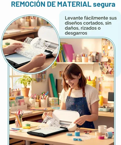 Vista 5 de Silhouette - Alfombrilla electrostática para Cameo 5 / Plus, 12" x 12", color negro Adhesive Free Electrostatic Surface Holds Delicate Paper &