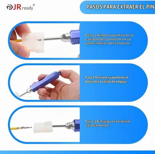 Vista 6 de JRready ST5391 Molex Pin Extractor Kit de herramientas para MLX 6.35/.093"/.062"/Micro-Fit 3.0/Mini-Fit Jr Pin Herramienta de extracción de clavijas