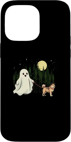 Vista 21 de iPhone 16 Akita Walking Ghost Halloween Funny Kids Costume Case