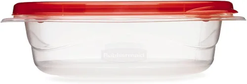 Vista 3 de Rubbermaid TakeAlongs - Recipientes de almacenamiento de alimentos sándwich, 2.9 tazas, chile tintado, 4