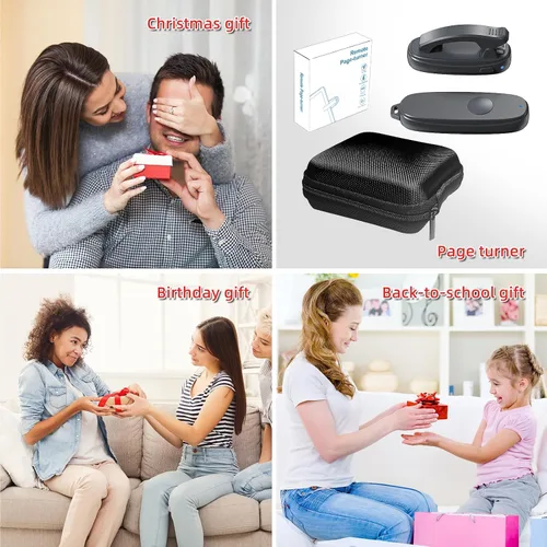 Vista 5 de Girador de páginas remoto Kindle, clic automático de página con clip para Kindle y tabletas, control de página de avance con un botón, control