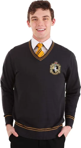 Vista 5 de Fun Costumes Suéter de uniforme Hufflepuff de Harry Potter para adultos