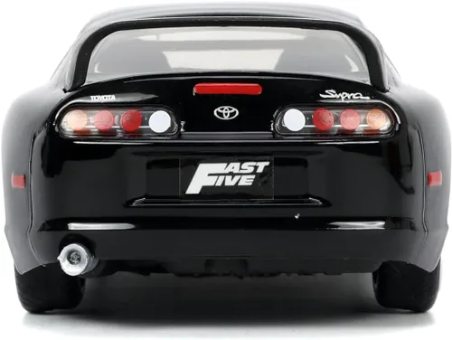 Vista 4 de Jada Fast & Furious 1:32 1995 Toyota Supra - Auto fundido a presión, juguetes para niños y adultos (negro)