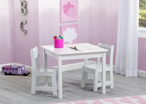 Vista 6 de Delta Children MySize - Juego de mesa y silla de madera para niños (2 sillas incluidas), ideal para artes y manualidades, merienda y más