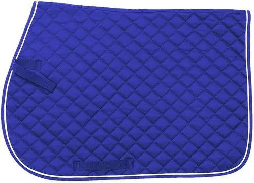 Vista 2 de Tough 1 EquiRoyal - Almohadilla cuadrada acolchada de algodón para silla inglesa Negro