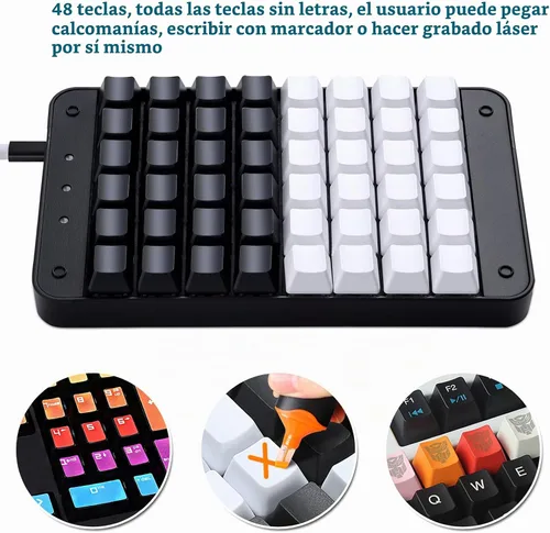 Vista 5 de Teclado mecánico para juegos Koolertron con una mano