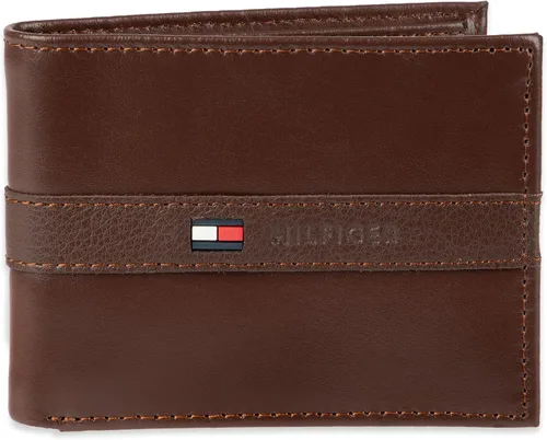Vista 8 de Tommy Hilfiger Billetera plegable clásica para hombre con ventana de identificación y múltiples ranuras para tarjetas