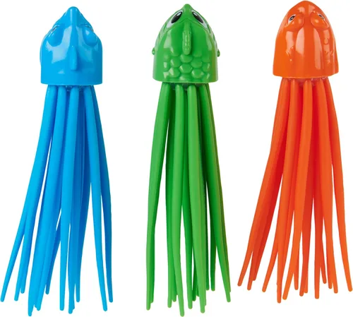 Vista 3 de SwimWays SquiDivers - Juguetes de buceo en piscina para niños, paquete de 3, juguetes de baño y suministros para fiestas en la piscina para niños