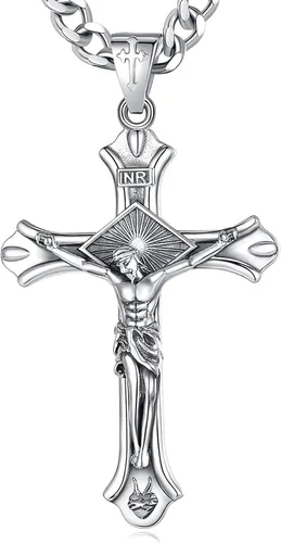 Vista 9 de CELESTIA Medallas de plata de ley 925 San Miguel/San Cristóbal/San Benito/San Gabriel/Virgen María/Jesús/Caravaca/Metatrón/Sello de los Siete