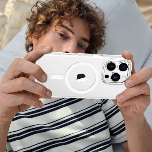 Vista 289 de Anuck - Funda magnética para iPhone 11 compatible con MagSafe, carcasa trasera mate translúcida dura, borde de TPU, delgada, resistente a impactos
