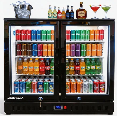 Vista 9 de Refrigerador comercial de bebidas, refrigerador de 7 pies cúbicos pequeños delgados de una sola puerta de vidrio con estantes ajustables de luz LED
