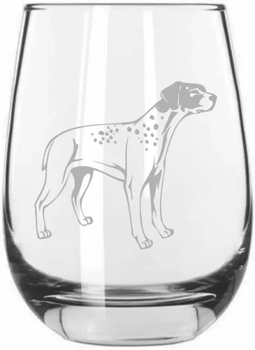 Vista 127 de Shar Pei (chino) - Vaso de vino sin tallo grabado para perro, 15.25 onzas