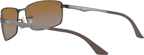 Vista 5 de Ray-Ban Gafas de sol rectangulares de metal RB3498 para hombre