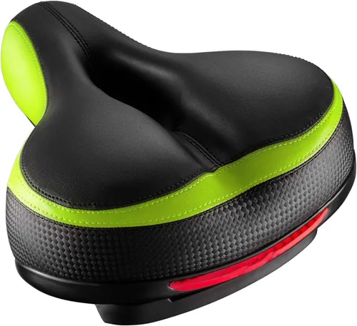 Vista 10 de Asiento de bicicleta, asiento de bicicleta más cómodo, doble absorción de golpes, espuma viscoelástica, impermeable, silla de montar de bicicleta