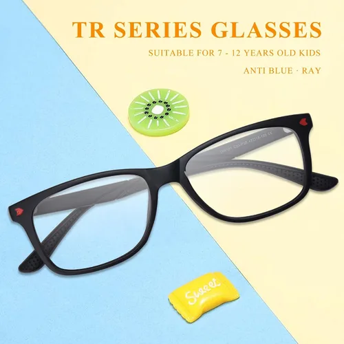 Vista 3 de SooGree Gafas de luz azul para niños, lentes de bloqueo de luz azul para adolescentes, niños y niñas, pantalla de computadora, juegos, TV y teléfono
