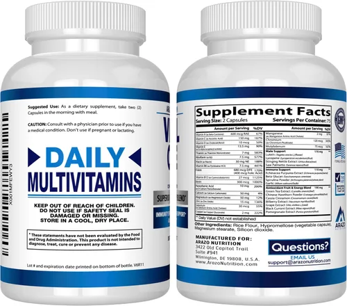 Vista 3 de Vita One para hombre, suplemento integral multivitamínico diario, 150 Cápsulas Veganas, Bioscience Nutrition