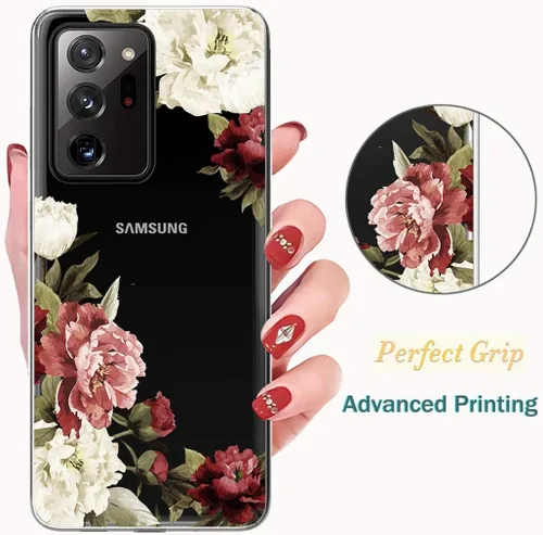 Vista 3 de Funda para Galaxy Note 20 Ultra 5G Funda transparente para niñas, TPU suave a prueba de golpes, funda protectora transparente para Samsung Galaxy