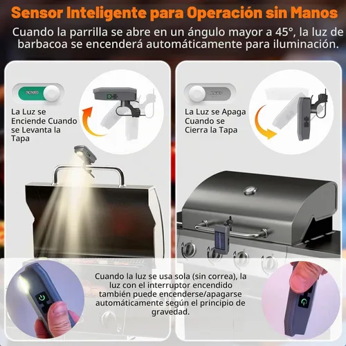 Vista 6 de Luces solares/USB-C para parrilla al aire libre