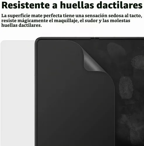 Vista 2 de Protector de pantalla mate para Samsung Galaxy Z Flip 4 5G, antihuellas, autocurable, paquete de 3 cubiertas completas en el interior + 3