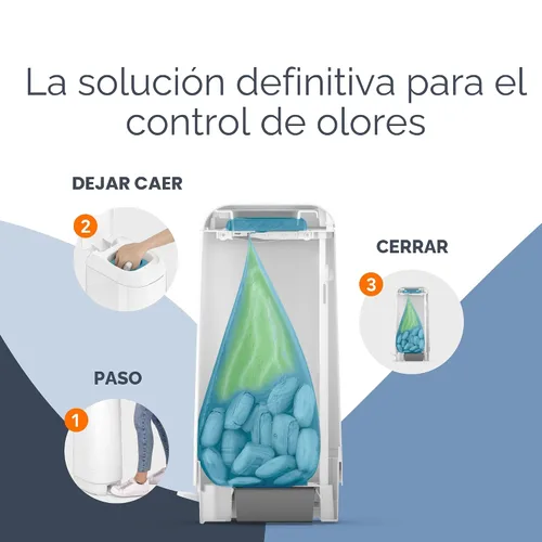 Vista 7 de Diaper Genie Juego de regalo exclusivo Incluye recarga fácil de rollo con 48 bolsas Capacidad para hasta 2256 pañales para recién nacidos