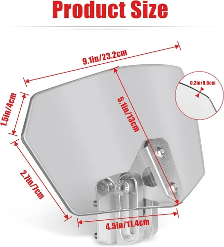 Vista 5 de Goldfire Extensión Universal de Parabrisas de Motocicleta Parabrisas Extendido Deflector Extensión de Parabrisas de Motocicleta Deflector de Viento
