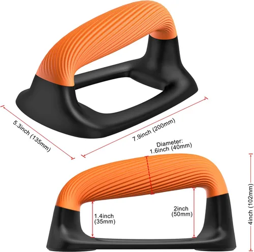Vista 7 de Kipika Barras para Flexiones, Soportes de Flexiones con Mango de Plástico Suave Engrosado, Base Estable y Antideslizante, Mangos para Flexiones