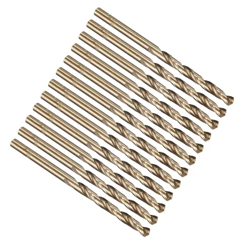 Vista 218 de PATIKIL Broca Jobber de 0.039 in, vástago recto M35 cobalto 5% acero de alta velocidad 135° acabado dorado para metal duro de acero inoxidable - 2