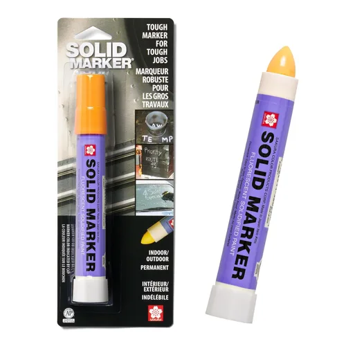 Vista 10 de Marcador de pintura solidificada Solid Marker de Sakura, de 14 a 392 grados Fahrenheit, Negro, 1 Permanent Pens for Wood, Glass, and Window, Marks