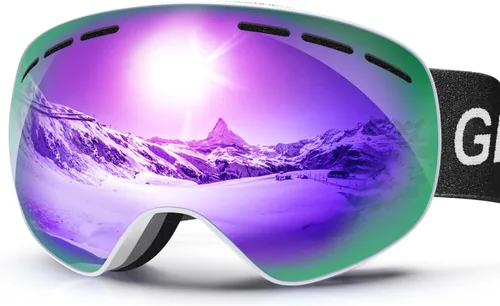 Vista 9 de OTG Ski Goggles PRO, Frameless 100% UV Protection Anti Fog Ski Goggles Men, Snowboard Goggles Men/Women/Adult/Youth