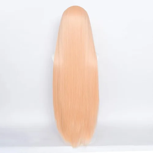 Vista 8 de Aicos Power Cosplay peluca larga naranja recta Cosplay pelucas con Poder naranja