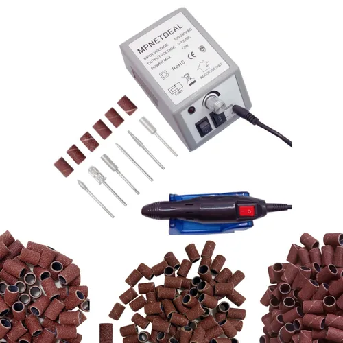Vista 10 de Mpnetdeal - Taladro de uñas eléctrico, juego de máquina de taladro y lima para uñas acrílicas