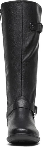 Vista 4 de DREAM PAIRS - Botas de invierno altas hasta la rodilla con forro de piel sintética para mujer
