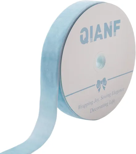 Vista 45 de QIANF Cinta de terciopelo, carrete de 1 1/2 pulgadas por 25 yardas (rojo)