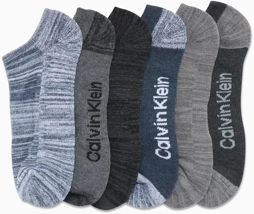 Vista 159 de Calvin Klein Calcetines para hombre, mezcla de algodón, acolchados, sin talla, forro de calcetines atléticos (6 unidades)