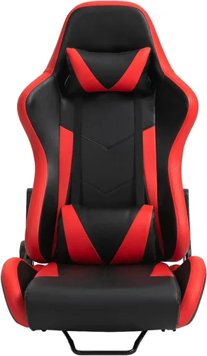 Vista 2 de Asientos de carreras, rieles de doble deslizamiento, asientos universales de carreras con almohadas de cintura para cuello y cintura para simulador